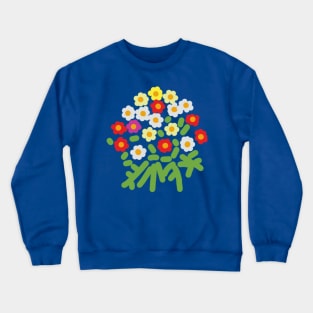 Abstract Floral Art Flowers and Ferns for Mothers Day Crewneck Sweatshirt